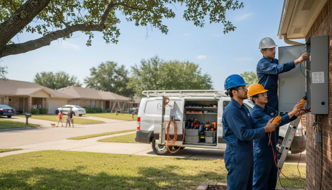 Certified electrician providing emergency electrical services in Easton, TX
